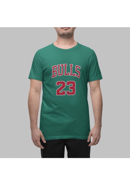 Biy Store Michael Jordon Chicago Bulls Forma Basketbol Tisort Kadın Erkek T-Shirt Yeşil Basic Tişört