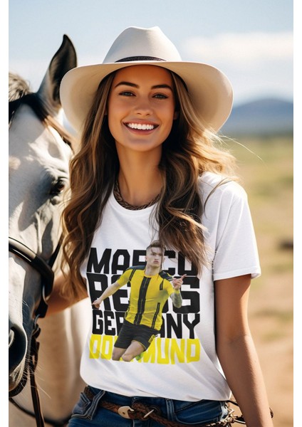Marco Reus 11 Numara Forma Fotograf Baskılı Unisex Regular Fit Tişört T-Shirt fiyatları