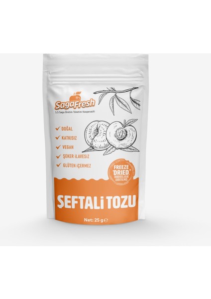 Dondurularak Kurutulmuş Şeftali Tozu (25g)