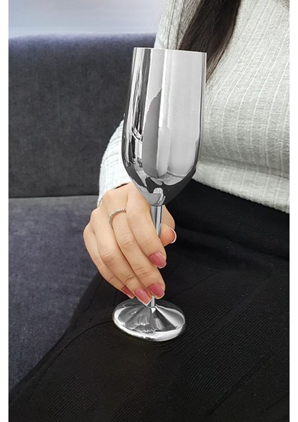 Paslanmaz Çelik 210 Ml. Şampanya Şarap Bardağı Kadeh CIN330BY