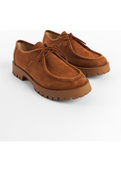 Trak Tabanlı Süet Kadın Loafer Ayakkabı