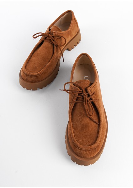 Trak Tabanlı Süet Kadın Loafer Ayakkabı