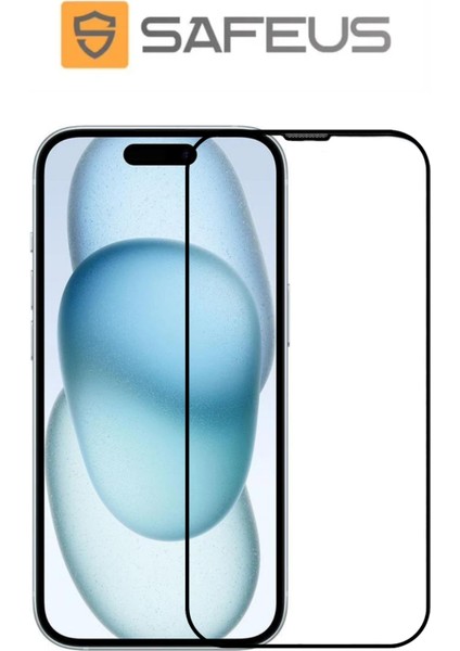 iPhone 15 Plus Tam Kaplayan Toz Filtreli Ekran Koruyucu Cam