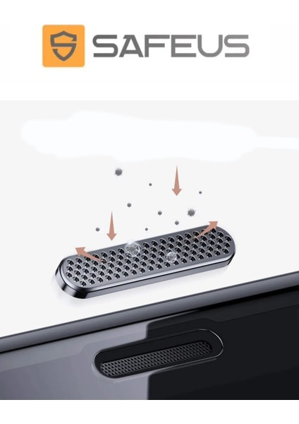 iPhone 15 Plus Tam Kaplayan Toz Filtreli Ekran Koruyucu Cam