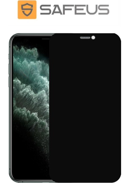 iPhone 11 Pro Max Tam Kaplayan Hayalet Toz Filtreli Ekran Koruyucu Cam