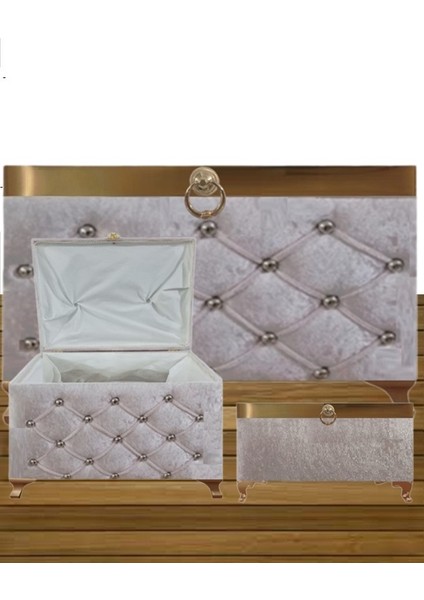 Sonem Sandık Gelin Damat Bohça Nişan Sandığı 2'li 0434 modelleri