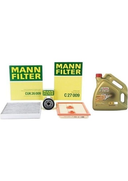 Volkswagen Passat 1.4 Tsı Bluemotion Periyodik Bakım Filtre Seti Castrol Motor Yağlı Mann Marka