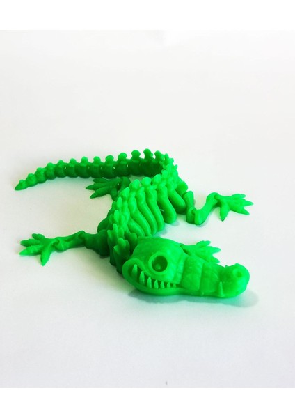 3D Hareketli İskelet Timsah Figürlü Oyuncak - Neon Yeşil modelleri