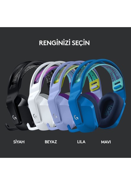 Logitech G G733 Kablosuz Rgb 7.1 Surround Ses Oyuncu Kulaklığı – Siyah (981-000864)