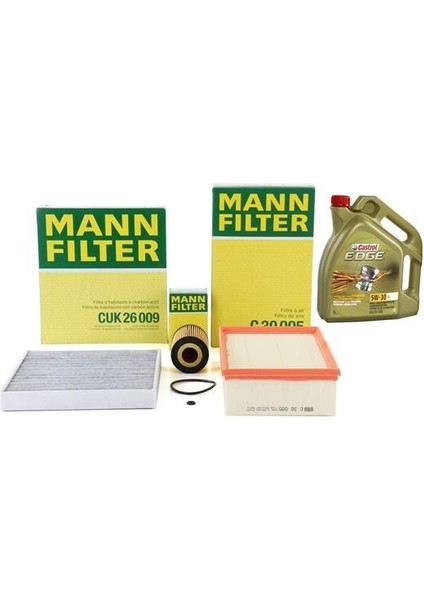 Volkswagen Passat 1.6 Tdı Bluemotion Periyodik Bakım Filtre Seti Yakıt Hariç Castrol 5W30 5-Litre