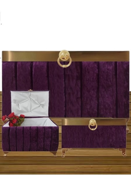 Sonem Sandık Gelin Damat Bohça Nişan Sandığı 2'li 0440 modelleri