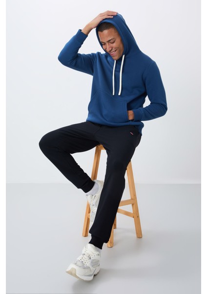 Parlament Pamuklu Kalın Içi Tüylü Yumuşak Dokulu Comfort Fit Nakışlı Erkek Sweatshirt - 88419