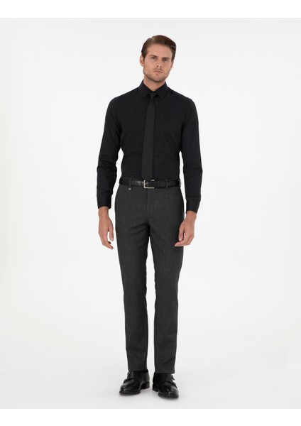 Pierre Cardin Erkek Antrasit Slim Fit Kumaş Pantolon 50297524-VR006