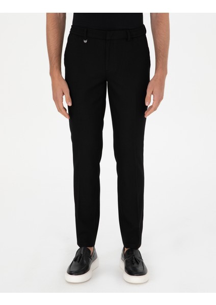 Erkek Siyah Slim Fit Kumaş Pantolon 50296135-VR046 fiyatları