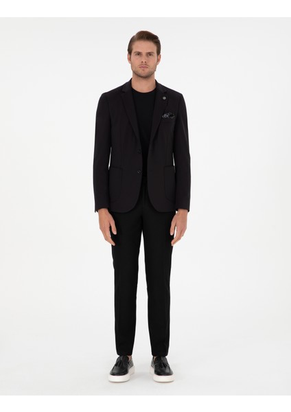 Erkek Siyah Slim Fit Kumaş Pantolon 50296135-VR046 modelleri