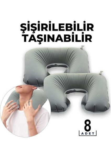 Turk 8 Adet Taşınabilir Boyun Uyku Yastığı   Aile Paketi Balvanera Design 71865 - LKM4612-4783