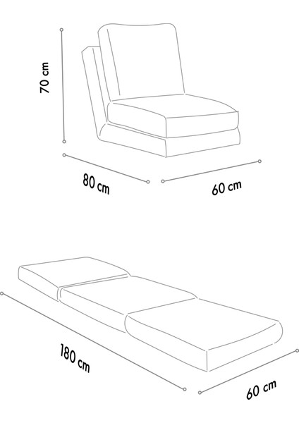 Taida Tekli Katlanır Yataklı Uzanma Koltuğu Patchwork