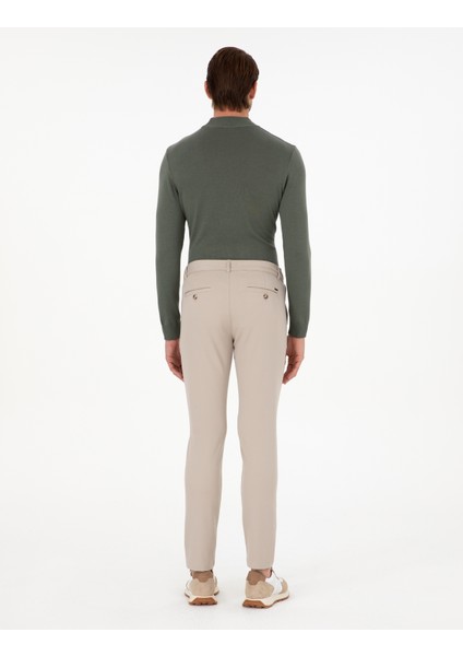 Erkek Bej Slim Fit Kanvas Pantolon 50295934-Vr011 fırsatları