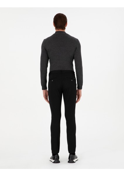 Erkek Siyah Slim Fit Jogger Kanvas Pantolon 50295934-VR046 fırsatları