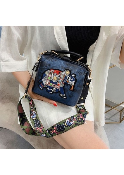 Nakış Fil Desenli Kadın Askılı Çanta (Yurt Dışından)