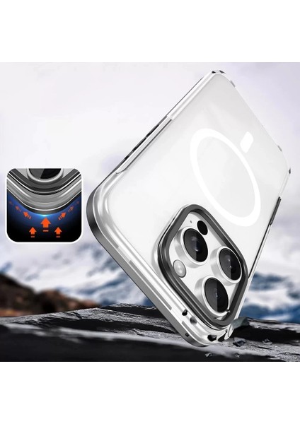 Apple Iphone 16 Pro Max Kılıf Magsafe Şarj Arka Kapak Güçlü Mıknatıs Polar