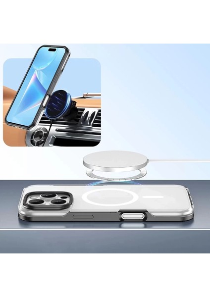 Apple Iphone 16 Pro Max Kılıf Magsafe Şarj Arka Kapak Güçlü Mıknatıs Polar