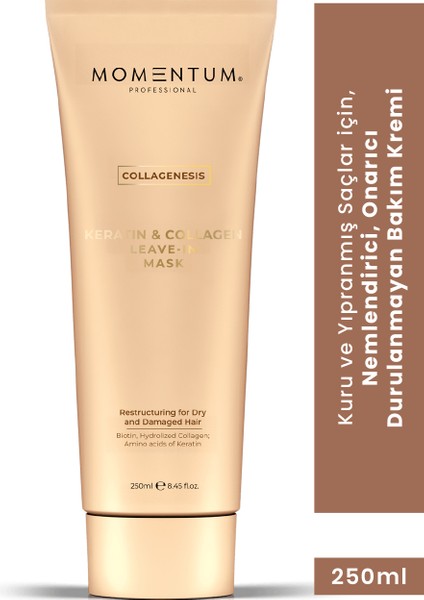Durulanmayan Saç Bakım Maskesi Keratin & Collagen 250 Ml