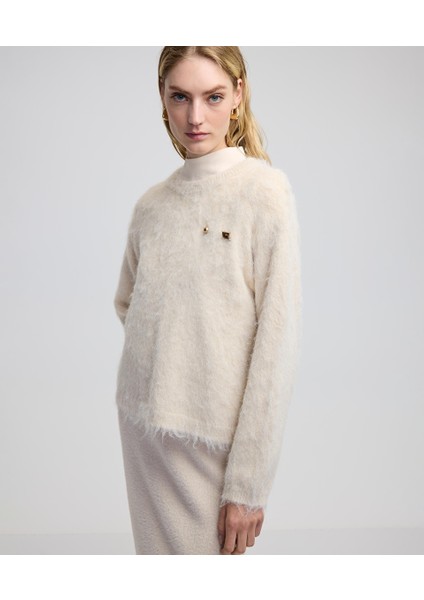 Metal aksesuarlı kazak IW6240050265018