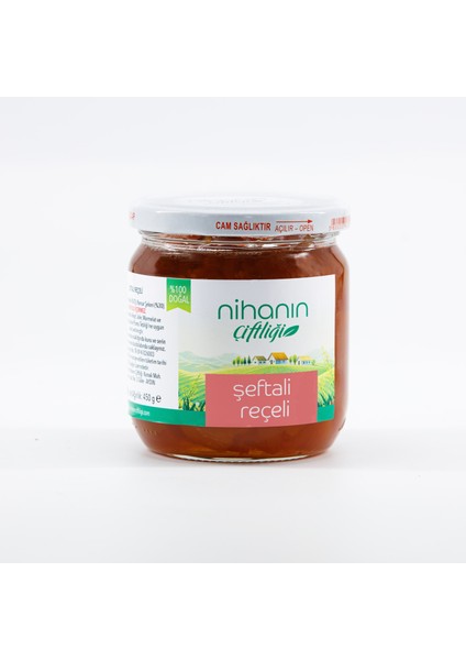 Nihanın Çiftliği Şeftali Reçeli 450 gr