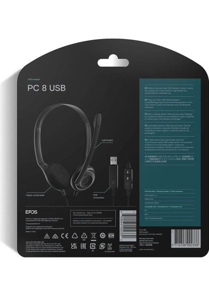 EPOS | Sennheiser PC 8 USB Multimedya Kulaklığı