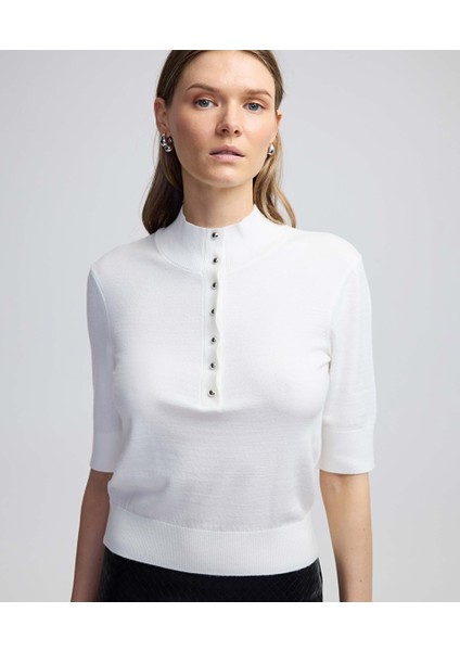 Metal düğmeli triko IW6240050268096