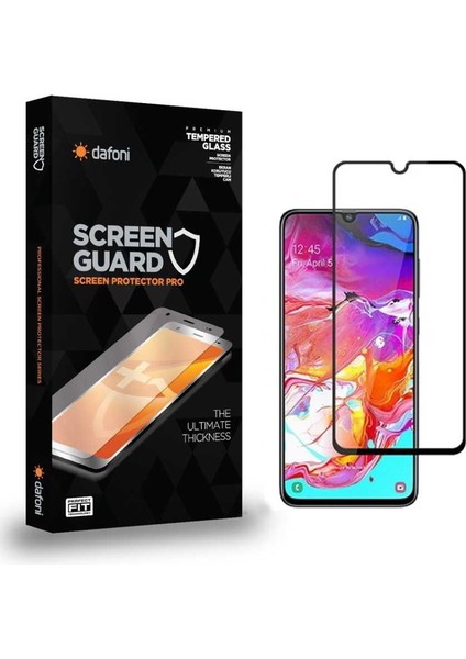 Samsung Galaxy A70 Tempered Glass Premium Full Cam Ekran Koruyucu