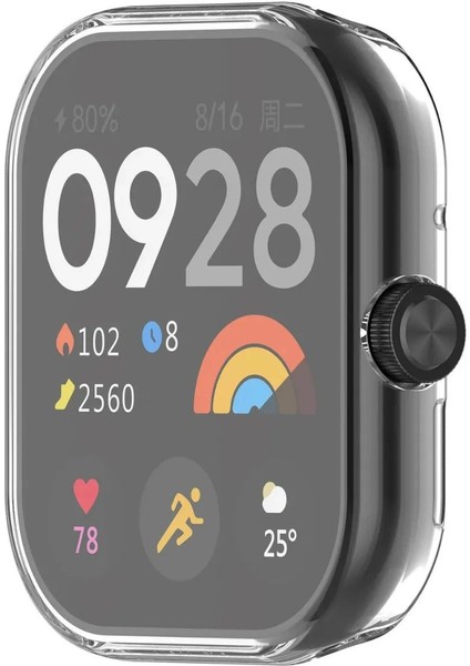 Xiaomi Redmi Watch 4 Uyumlu Kasa ve Ekran Koruyucu 360 Tam Koruma Kılıf Kapak