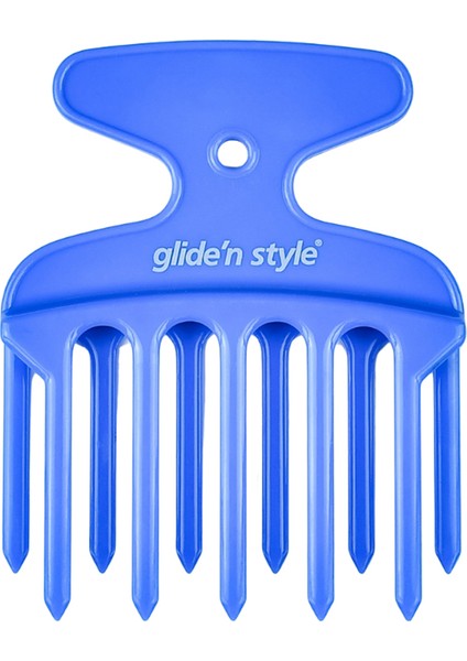 Gliden Style Afro Comb - Perma Tarağı Mavi