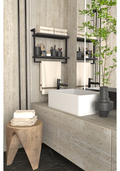 2 Katlı Havluluk ve Kitaplık Aksesuar Rafı Çok Amaçlı - Duvara Kolay Monte Edilir, Ev, Banyo, Mutfak Düzenleyici modelleri