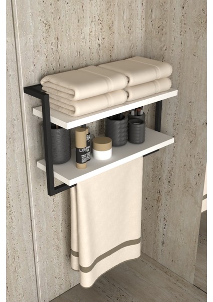 2 Katlı Havluluk ve Kitaplık Aksesuar Rafı Çok Amaçlı - Duvara Kolay Monte Edilir, Ev, Banyo, Mutfak Düzenleyici fiyatları