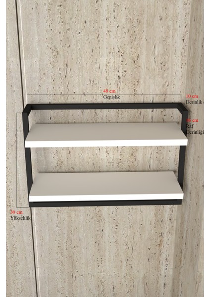 2 Katlı Havluluk ve Kitaplık Aksesuar Rafı Çok Amaçlı - Duvara Kolay Monte Edilir, Ev, Banyo, Mutfak Düzenleyici indirimleri