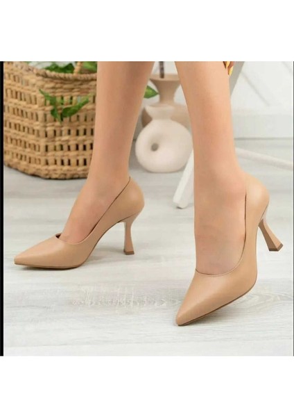 Kadın Kadeh Topuk Sivri Burun Stiletto 7 cm