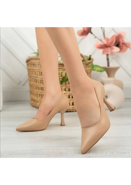 Kadın Kadeh Topuk Sivri Burun Stiletto 7 cm