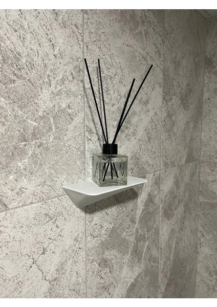 Tekli Asimetrik Gizli Bağlantılı Banyo/mutfak Rafı Tekli