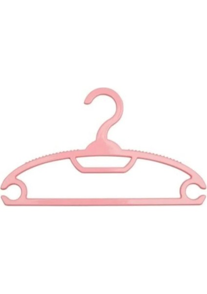 Bebek Askısı Plastik Bebek Kıyafet Askısı Pembe 12 Adet
