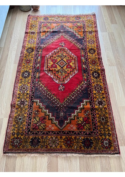 113X210 cm Canlı Renkli Anadolu Kilimi Ev El Dokuma Kilim