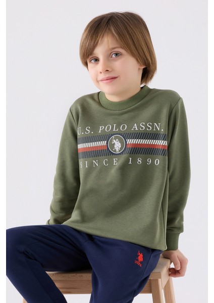 Pamuklu Beli Lastikli Bisiklet Yaka Şardonlu Eşofman Takımı Erkek Çocuk Eşofman Takımı US1907 fiyatları