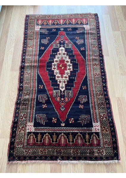 100X180 cm El Dokuma Canlı Renkli Dekoratif Yün Türk Kilim Yıkanabilir Kilim