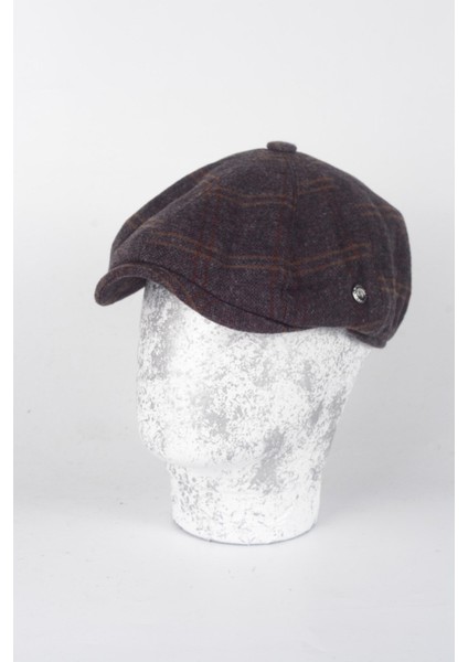 Kışlık 8 Parca Desenli Italyan Kalıp Yünlü Peaky Blinders Model Erkek Kasket Şapka