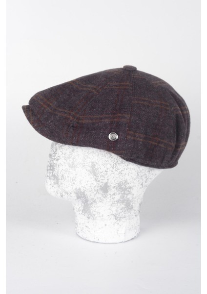 Kışlık 8 Parca Desenli Italyan Kalıp Yünlü Peaky Blinders Model Erkek Kasket Şapka modelleri