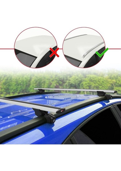 Land Rover Freelander (L314) 1998-2006 Arası İle Uyumlu Hook Model Ara Atkı Tavan Barı Gri 2 Adet