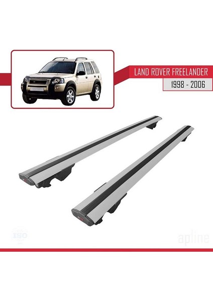 Land Rover Freelander (L314) 1998-2006 Arası İle Uyumlu Hook Model Ara Atkı Tavan Barı Gri 2 Adet