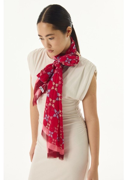 Perla Desenli Fuşya Pamuklu Şal modelleri