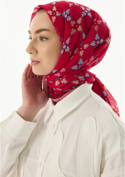 Perla Desenli Fuşya Pamuklu Şal indirimleri